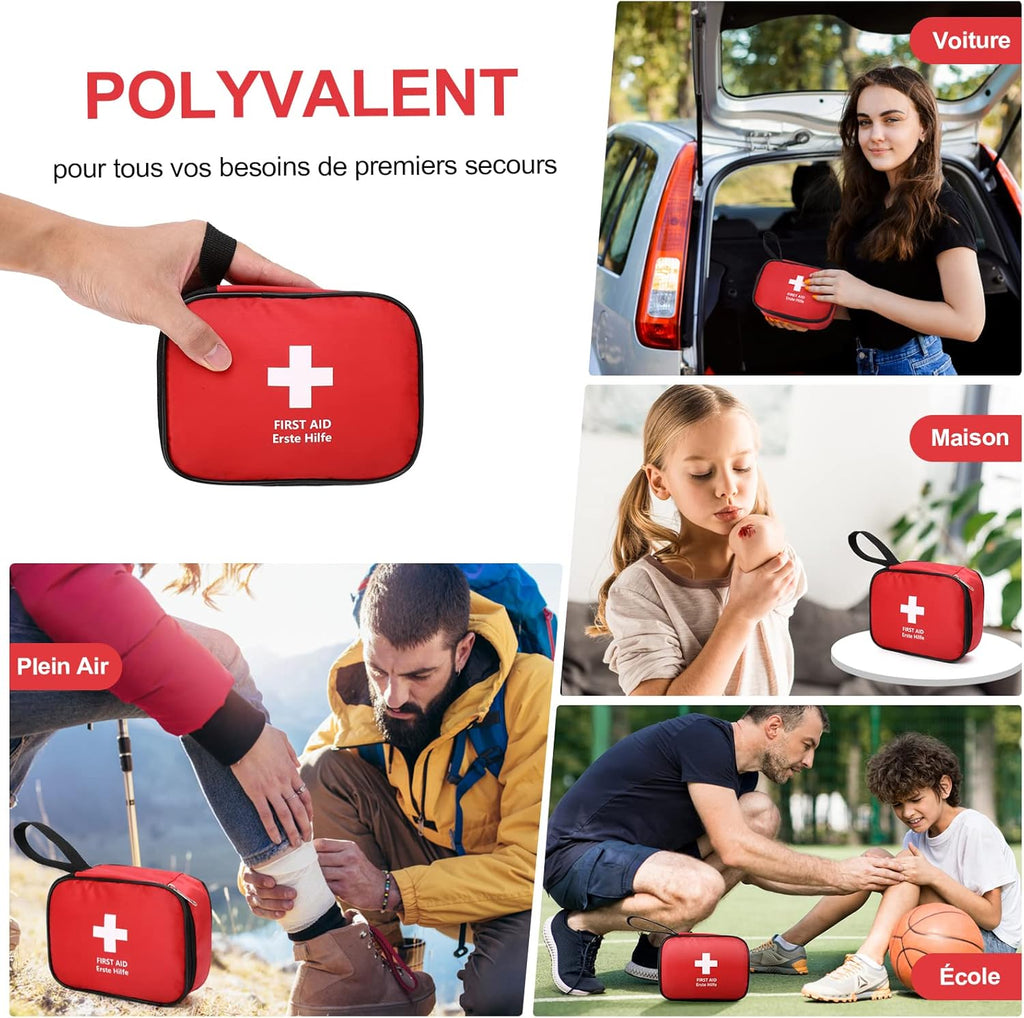 Mini Trousse Premier Secours 90 Pièces, Petite Trousse À Pharmacie, Kit Premier Secours Pour Voiture Maison Lieu De Travail Voyage Camping Randonnée Et Sports En Plein Air