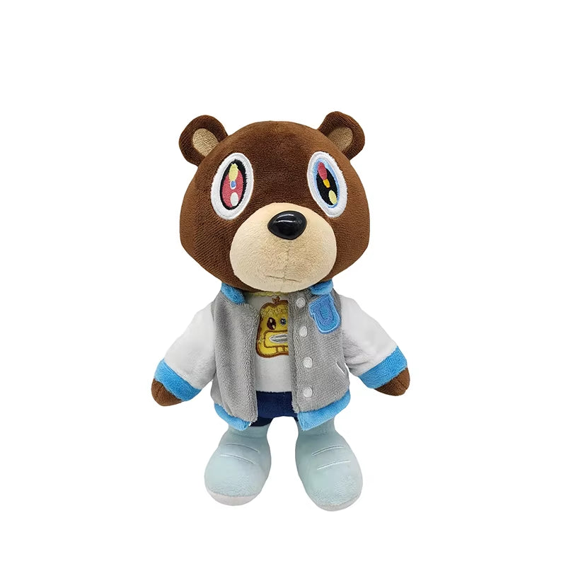 Kawaii Kanye Dropout Bear Teddy Bear Plush Toys Kanye West Graduation Soft Stuffed Home Room Decor Dolls for Kid Birthday Gift