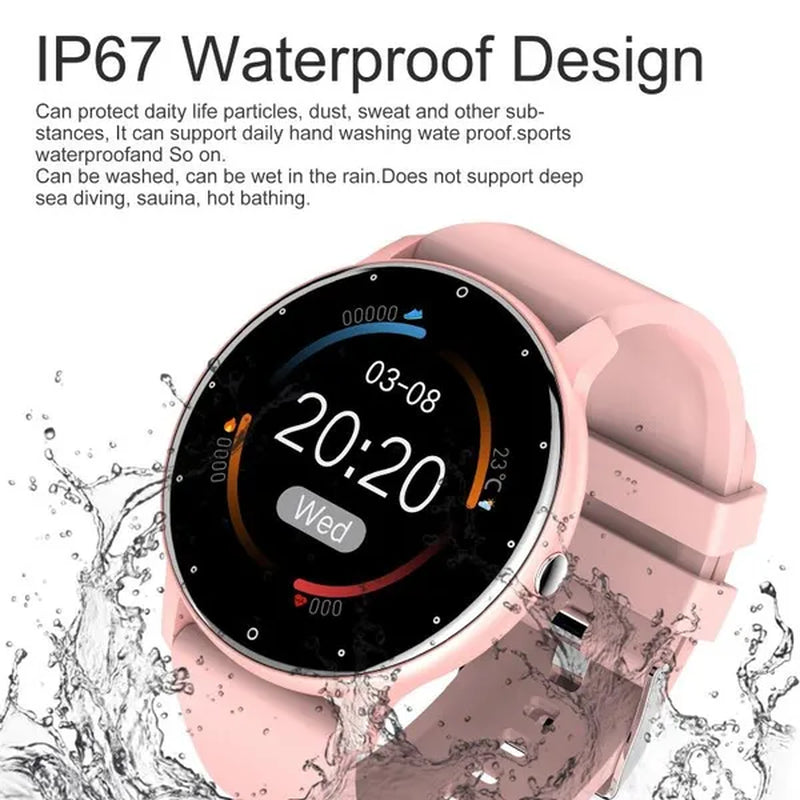 LIGE 2024 Smart Watch Ladies Full Touch Screen Sports Fitness Watch IP67 Waterproof Bluetooth for Android Ios Smart Watch Female