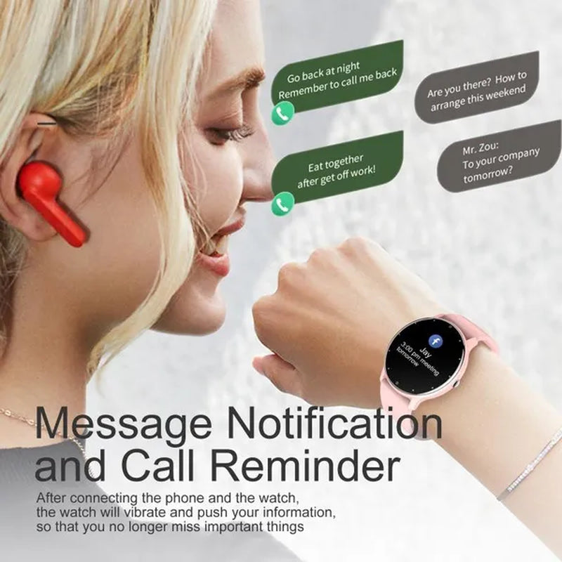 LIGE 2024 Smart Watch Ladies Full Touch Screen Sports Fitness Watch IP67 Waterproof Bluetooth for Android Ios Smart Watch Female