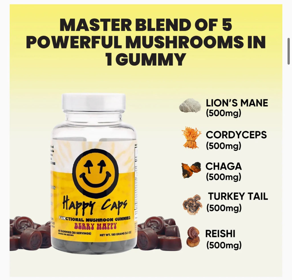 Functional Mushroom Gummies - Berry Happy