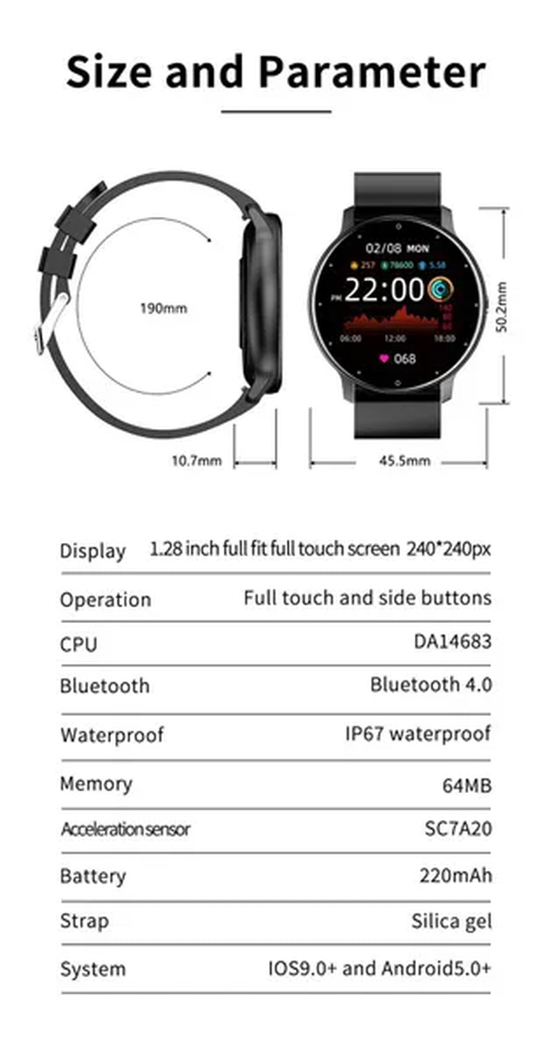 LIGE 2024 Smart Watch Ladies Full Touch Screen Sports Fitness Watch IP67 Waterproof Bluetooth for Android Ios Smart Watch Female