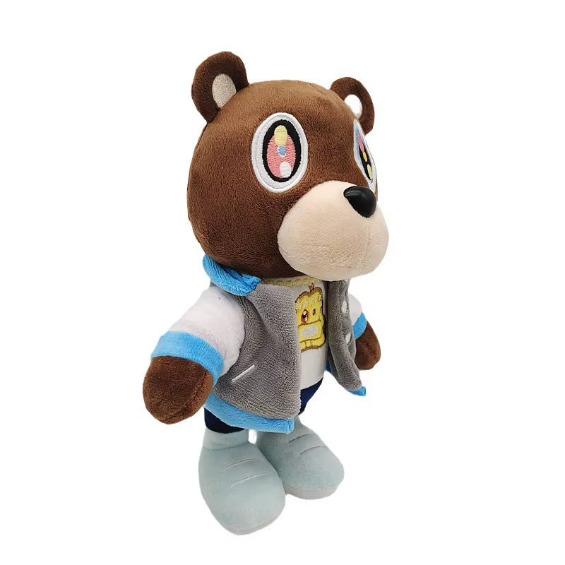 Kawaii Kanye Dropout Bear Teddy Bear Plush Toys Kanye West Graduation Soft Stuffed Home Room Decor Dolls for Kid Birthday Gift