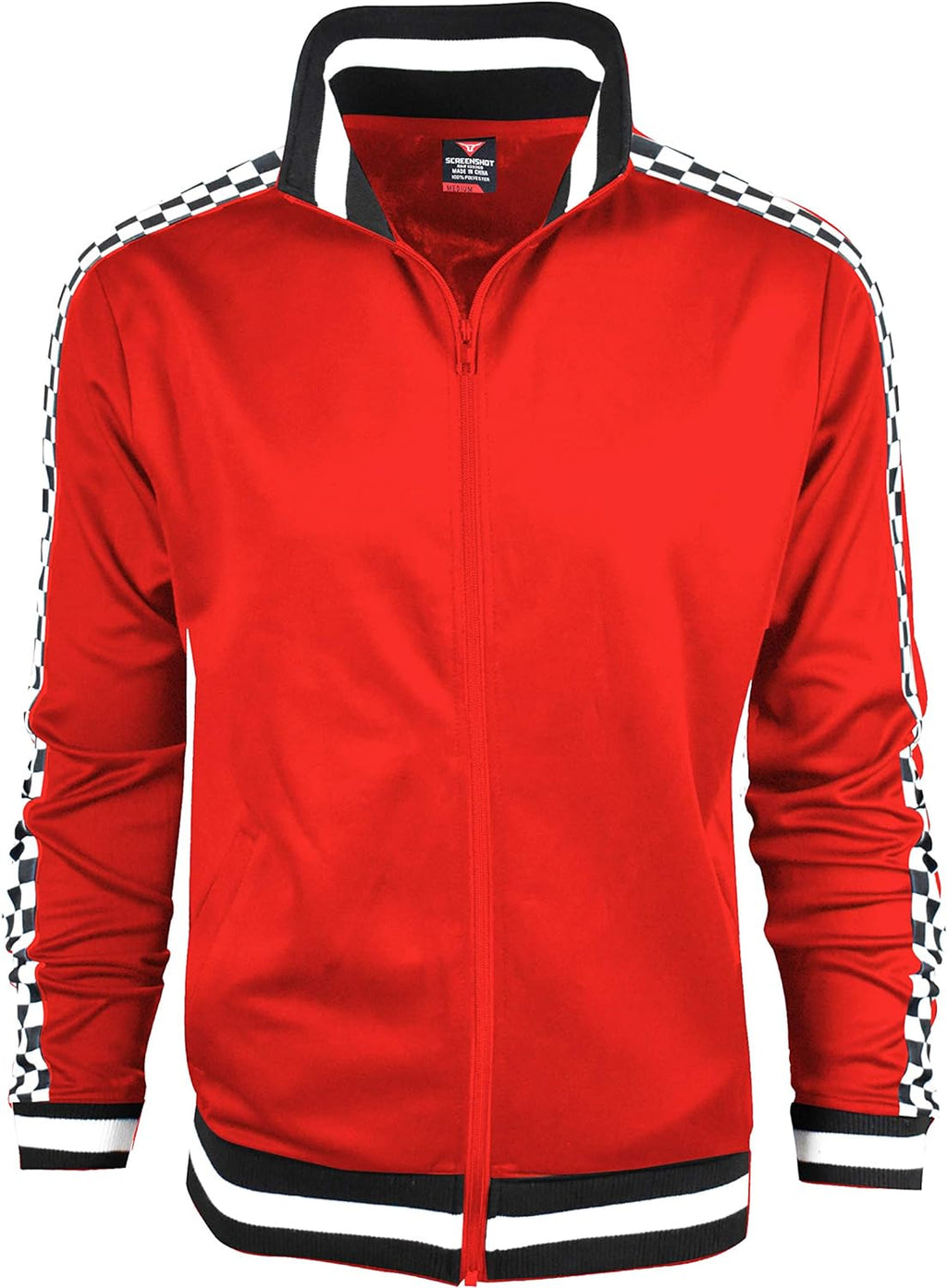 -TRACK JACKET Mens Urban Hip Hop Premium Track Jacket - Slim Fit Side Taping Sportswear Urbanwear Streetwear Top